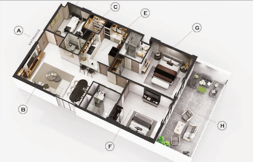 3-BHK Residence
